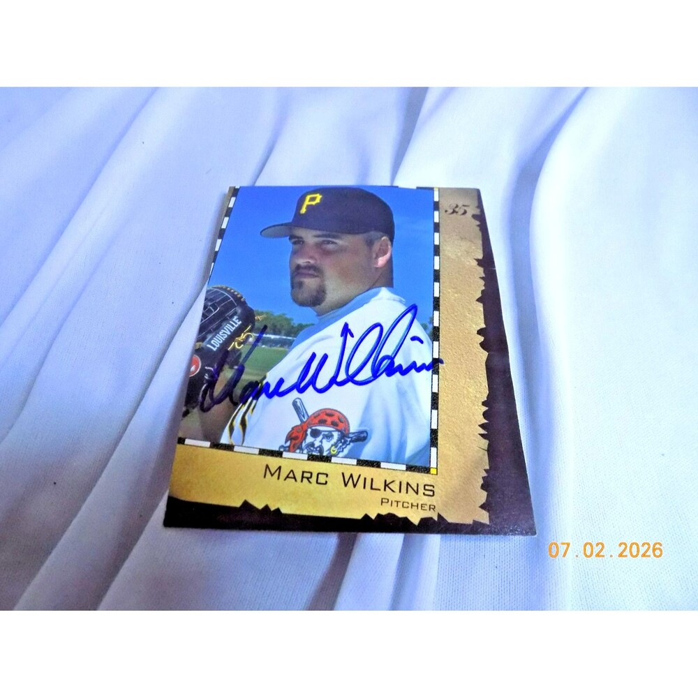 Signed Marc WIlkins Pittsburgh Pirates Card